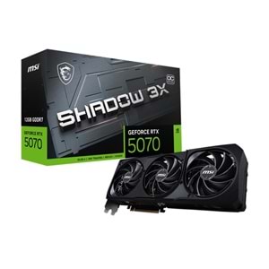 MSI GEFORCE RTX5070 12G SHADOW 3X OC 12GB GDDR7 192BIT 1XHDMI 3XDP Ekran Kartı