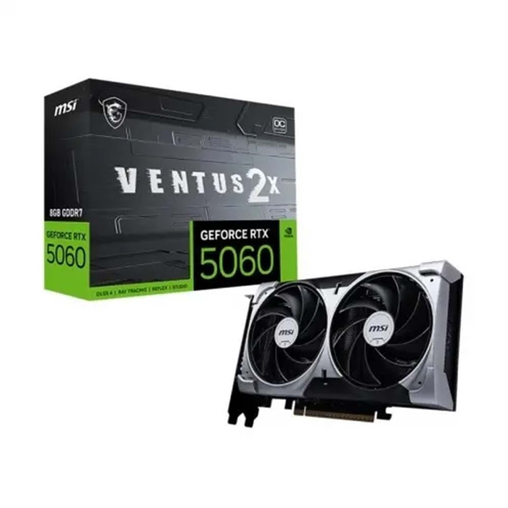 MSI GEFORCE RTX5060 8G VENTUS 2X OC 8GB GDDR7 128BIT 1XHDMI 3XDP Ekran Kartı