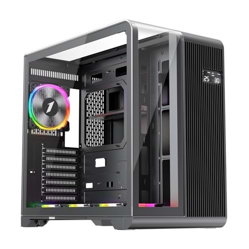 1st Player RT7 Siyah DIGITAL 850W 80+ Gold Full Modüler 4X12CM ARGB 3 Taraflı Temperli Cam USB 3.0 - TYPE C ATX Kasa
