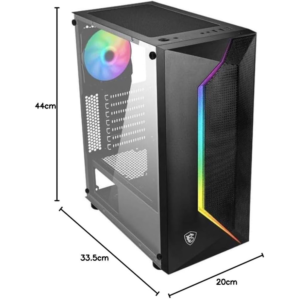 MSI MAG VAMPIRIC 100R TEMPERLİ CAM 1 X A-RGB FAN 1 X 120MM FAN ATX Gaming Bilgisayar Kasası