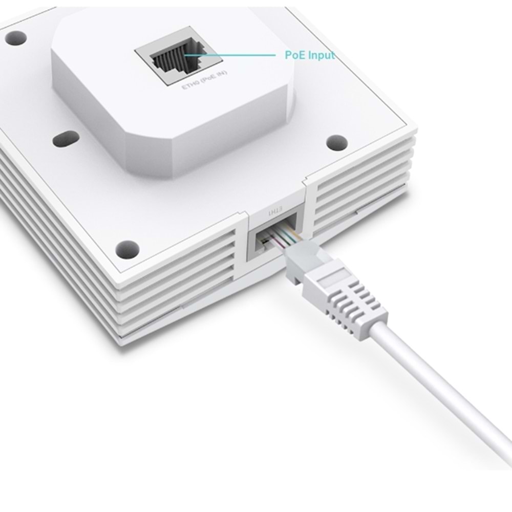 TP-Link Omada EAP650-WALL AX3000 Dual Band WIFI6 2XGBIT RJ45 Port 574MBPS/2.4GHZ/2402MBPS/5GHZ Access Point (Adaptörsüz)