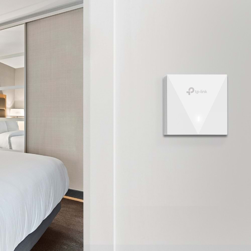 TP-Link Omada EAP650-WALL AX3000 Dual Band WIFI6 2XGBIT RJ45 Port 574MBPS/2.4GHZ/2402MBPS/5GHZ Access Point (Adaptörsüz)