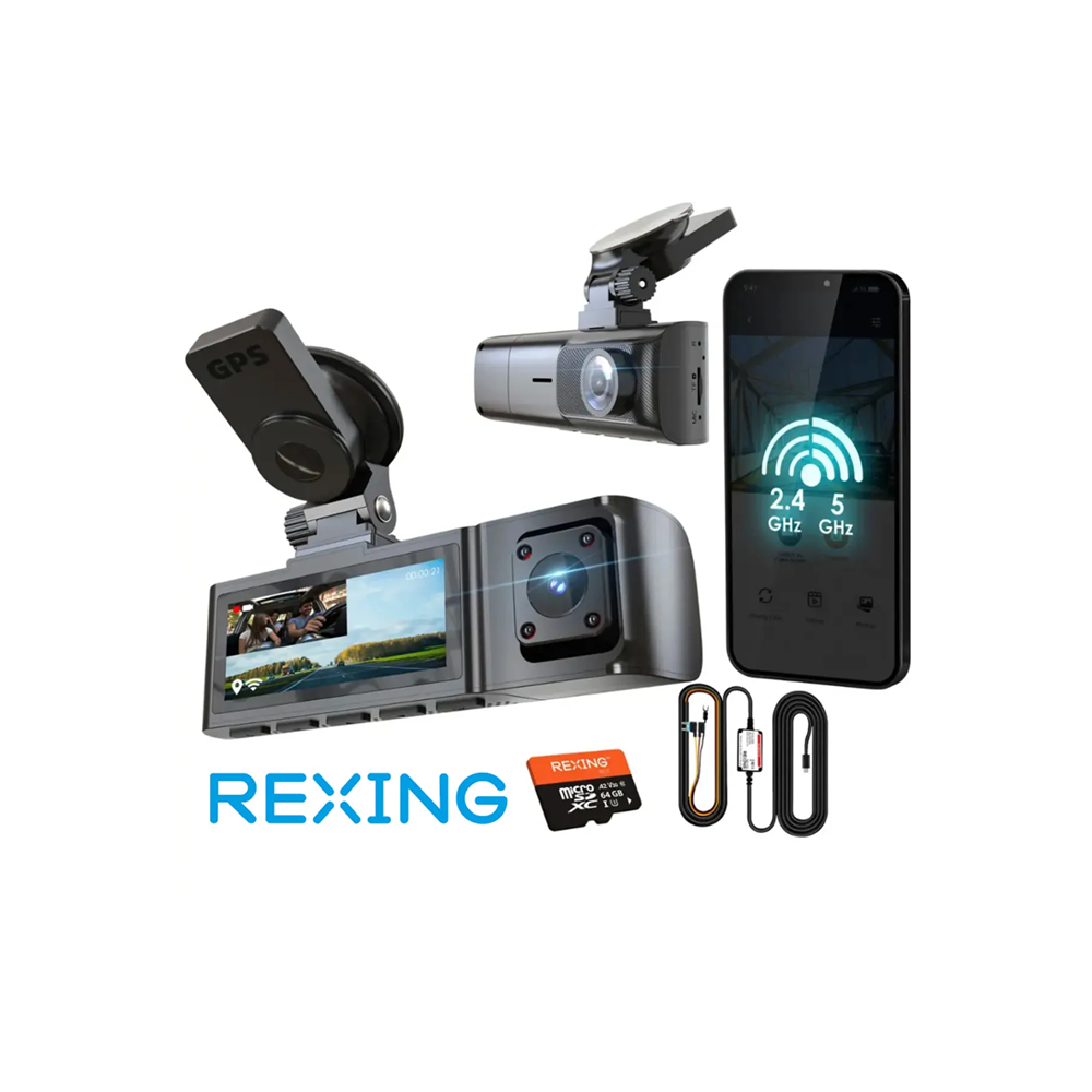 Rexing R316 4K GPS Wi-Fi Araç Kamerası + 64GB SD Kart