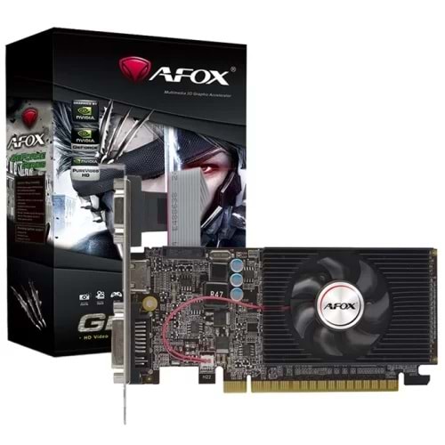 AFOX GEFORCE GT610 2GB DDR3 64 Bit (AF610-2048D3L5) Ekran Kartı