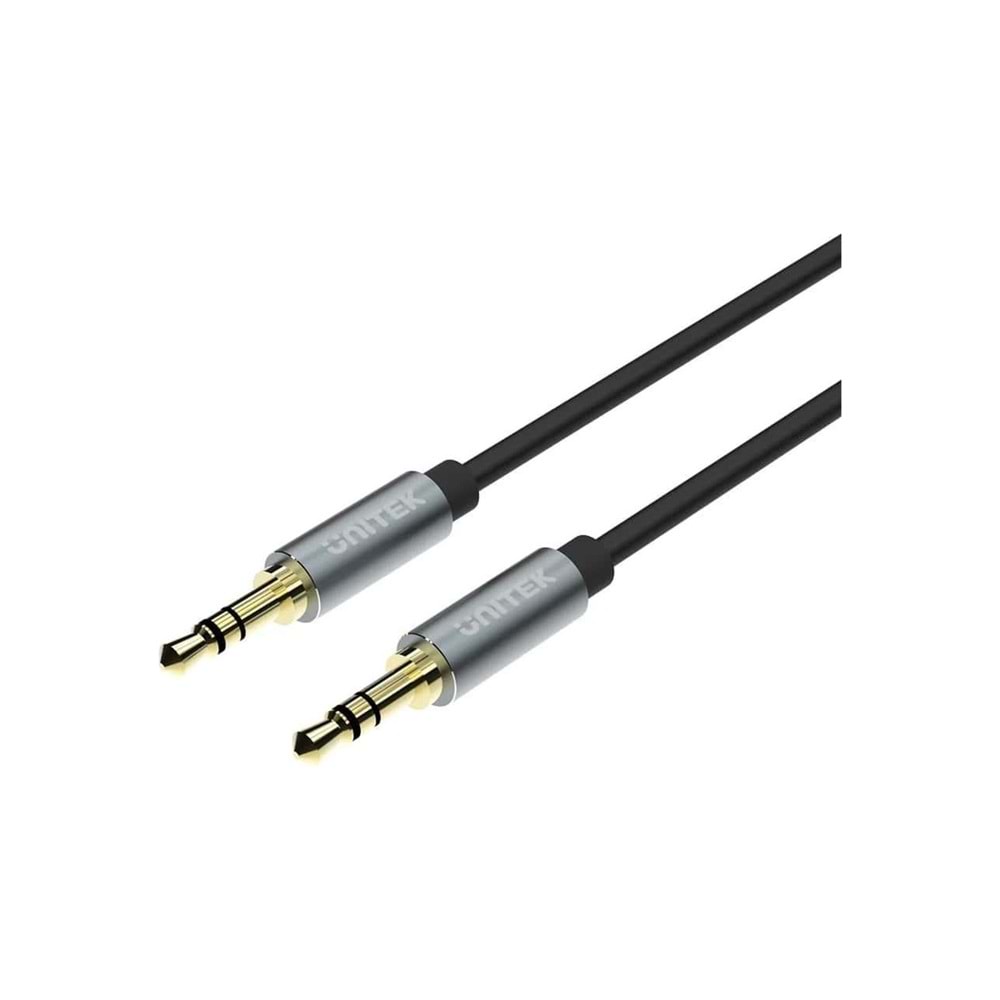 UNITEK 3.5mm AUX Ses Kablosu 1 Metre – Altın Kaplama – Y-C926ABK