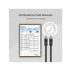 UNITEK CAT6 Patch Kablo 20 Metre Flat 1Gbps – Siyah – C1815GBK
