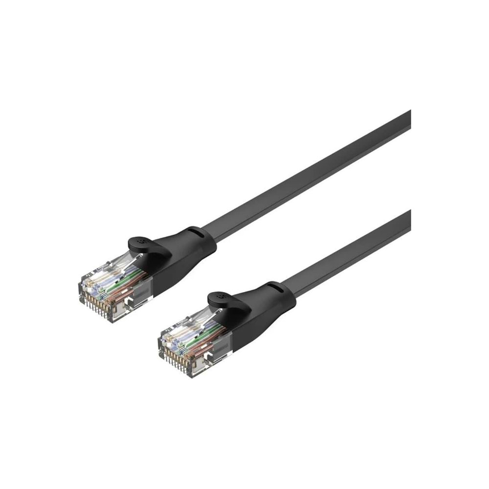 UNITEK CAT6 Patch Kablo 15 Metre Flat 1Gbps – Siyah – C1814GBK