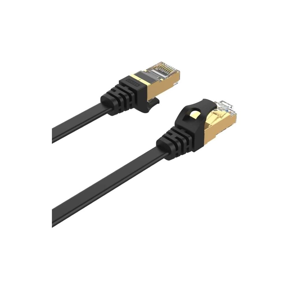 UNITEK CAT7 Patch Kablo 10 Metre Flat 10Gbps – C1897BK-10M