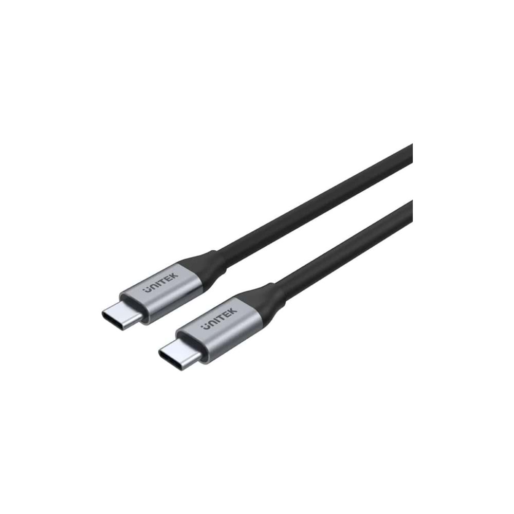 UNITEK USB-C 3.2 Kablosu 2 Metre – 100W PD, 5Gbps, 4K@60Hz – C14091ABK