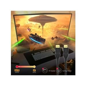 UNITEK DisplayPort 1.4 Kablosu 2 Metre – 8K@60Hz – C1624BK-2M