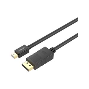 UNITEK Mini DisplayPort to DisplayPort Kablosu 2 Metre – 4K@60Hz – Y-C611BK