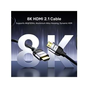 UNITEK HDMI 2.1 Kablosu 1 Metre – 8K@60Hz – C11086GY01-1M
