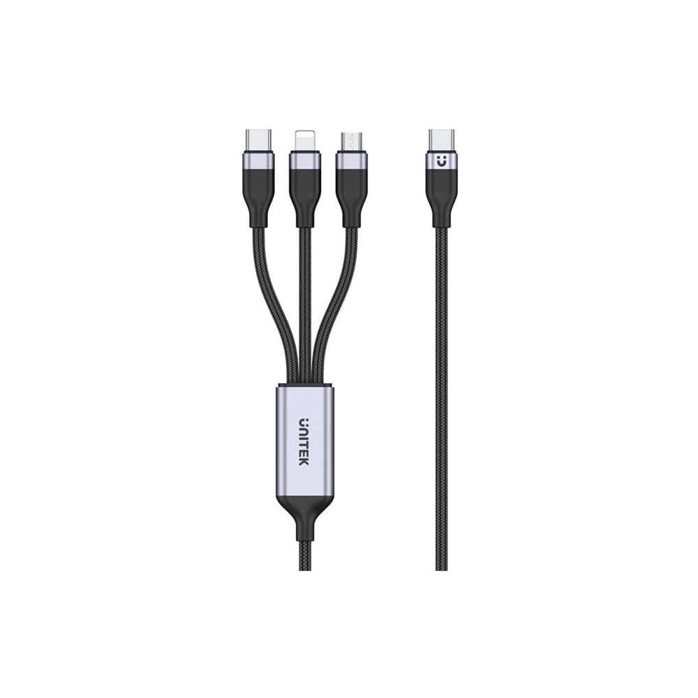 UNITEK Type-C 3in1 Hızlı Şarj Kablosu 1.5 Metre – 20W – C14101AGY01-1.5M