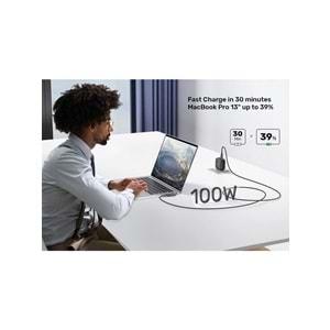 UNITEK Type-C Hızlı Şarj Kablosu 90 Derece 2 Metre – 100W – C14123BK-2M