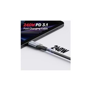 UNITEK Type-C Hızlı Şarj Kablosu 2 Metre – 240W – C14110GY-2M