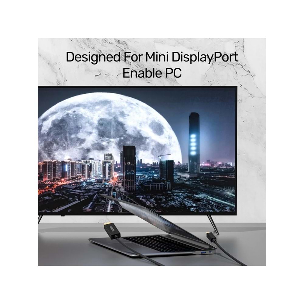 UNITEK Mini DisplayPort to HDMI Dönüştürücü – 2 Metre – 4K@30Hz – V1152A