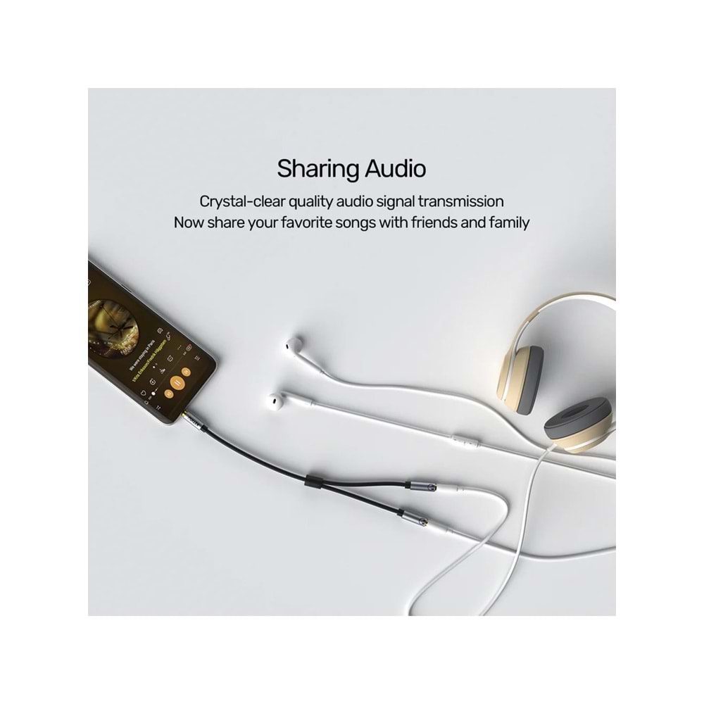 UNITEK 3.5mm AUX Kulaklık Çoklayıcı Y Kablo – Y-C956ABK