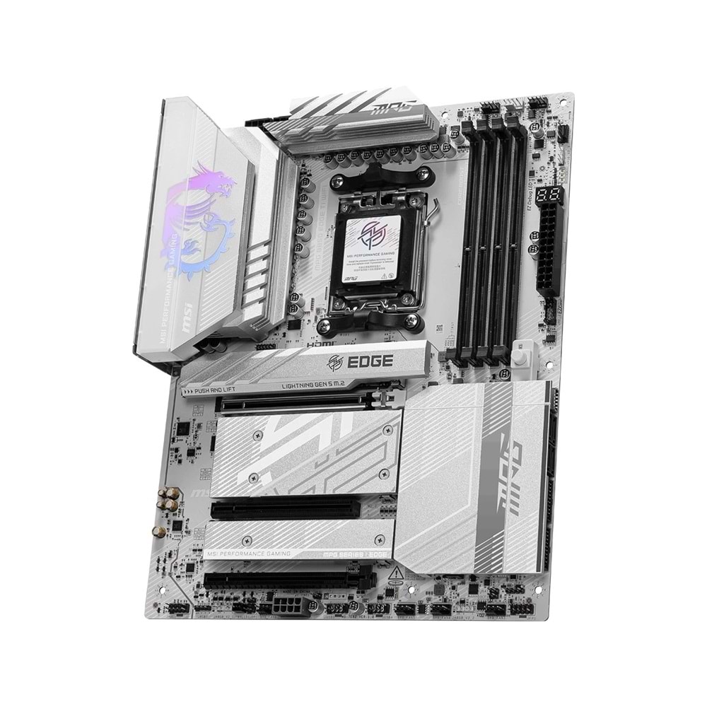 MSI MPG B850 EDGE Ti WiFi AM5 DDR5 8400MHz(OC) ATX Anakart (4xM.2, HDMI, Wi-Fi 7, 5G LAN)