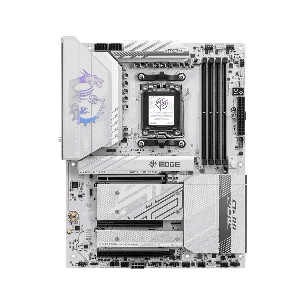 MSI MPG B850 EDGE Ti WiFi AM5 DDR5 8400MHz(OC) ATX Anakart (4xM.2, HDMI, Wi-Fi 7, 5G LAN)