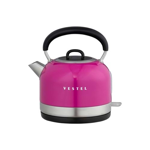 Vestel Retro Pembe 2200W 1.7L Çelik Kettle