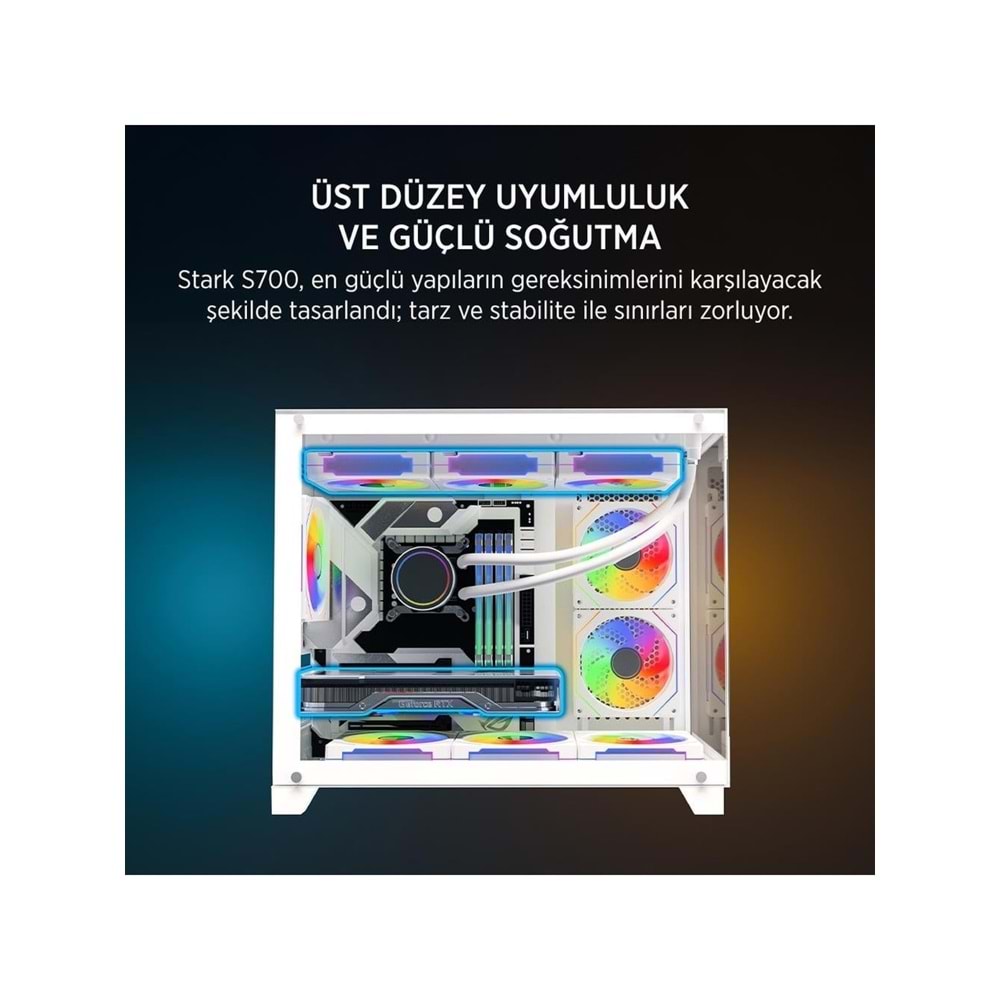 James Donkey Stark S700 Beyaz Gaming Kasa (NO PSU)