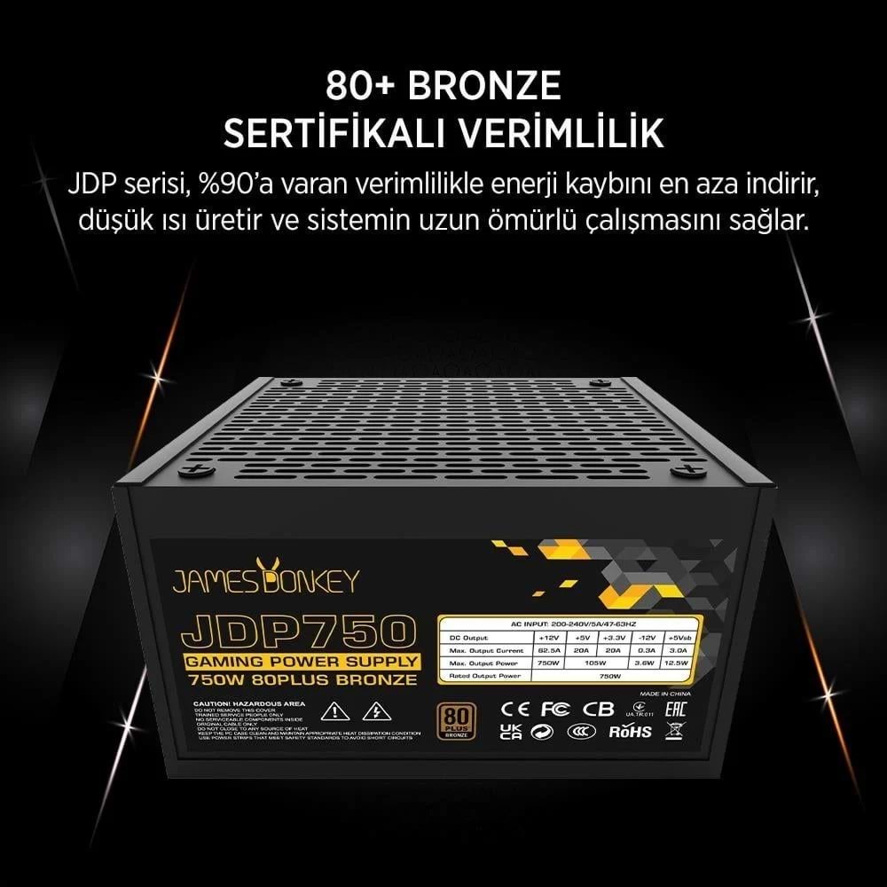 James Donkey JDP750 APFC 12CM 80+ Bronze 750W PSU