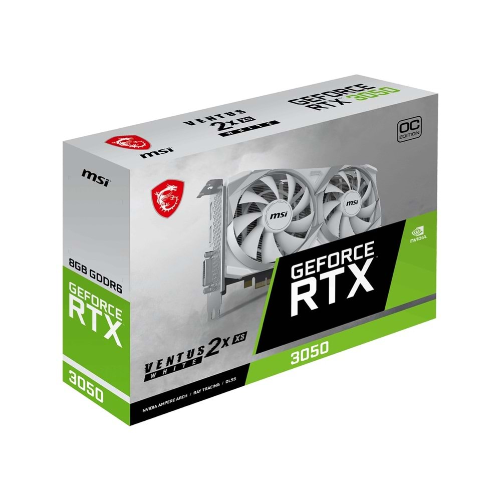 MSI GeForce RTX 3050 8GB VENTUS 2X XS White OC GDDR6 128Bit PCIe 4.0 (3xDP + 1xHDMI)
