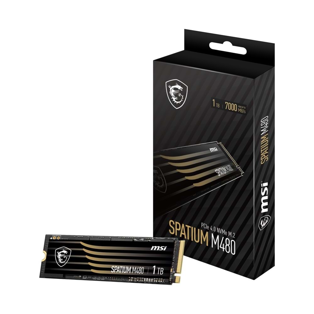 MSI Spatium M480 PRO 1TB PCIe 4.0 NVMe M.2 SSD (7400/6000 MB/s)