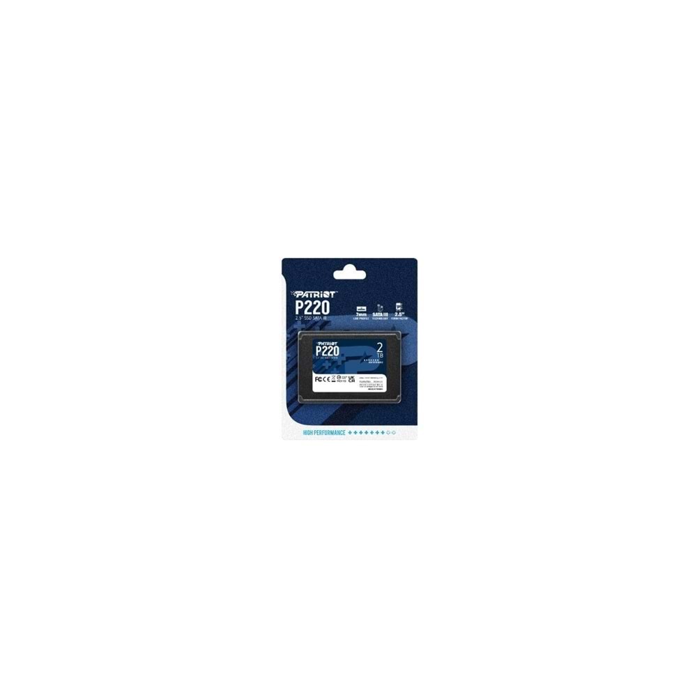 Patriot P220 2TB 550/500MB/s 2.5¨ SATA3 SSD Disk (P220S2TB25)