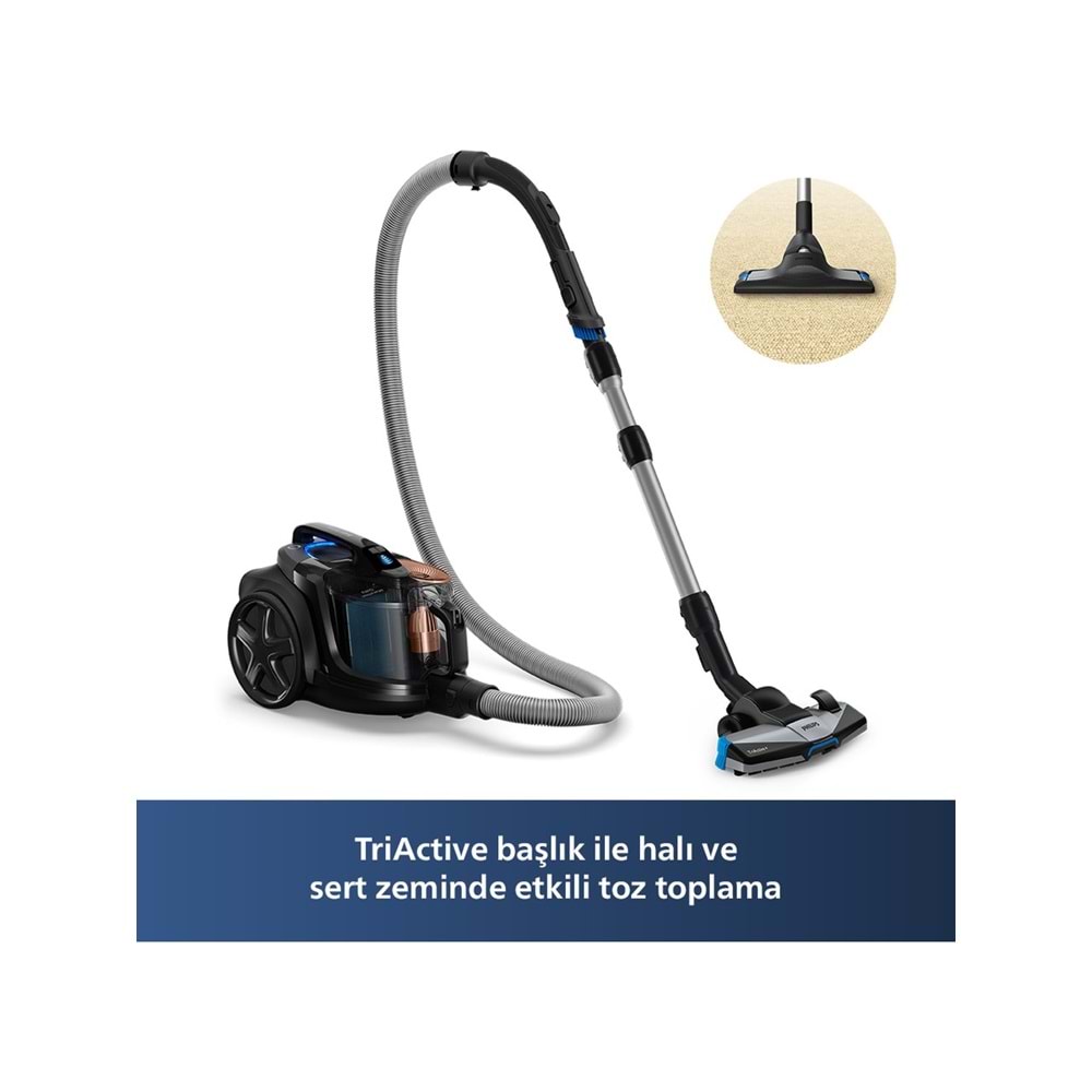 Philips Marathon Ultimate XB7150/07 Toz Torbasız Elektrikli Süpürge 900W - Gri