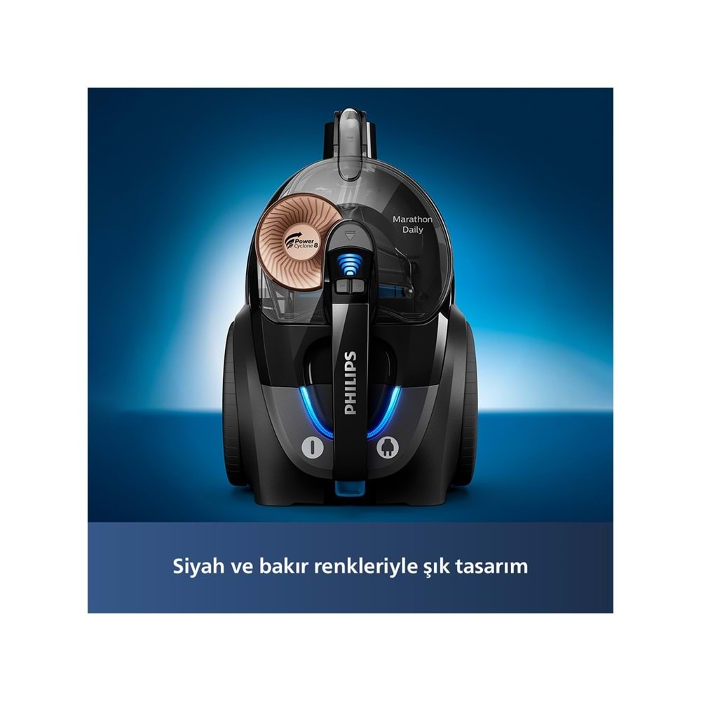 Philips Marathon Ultimate XB7150/07 Toz Torbasız Elektrikli Süpürge 900W - Gri