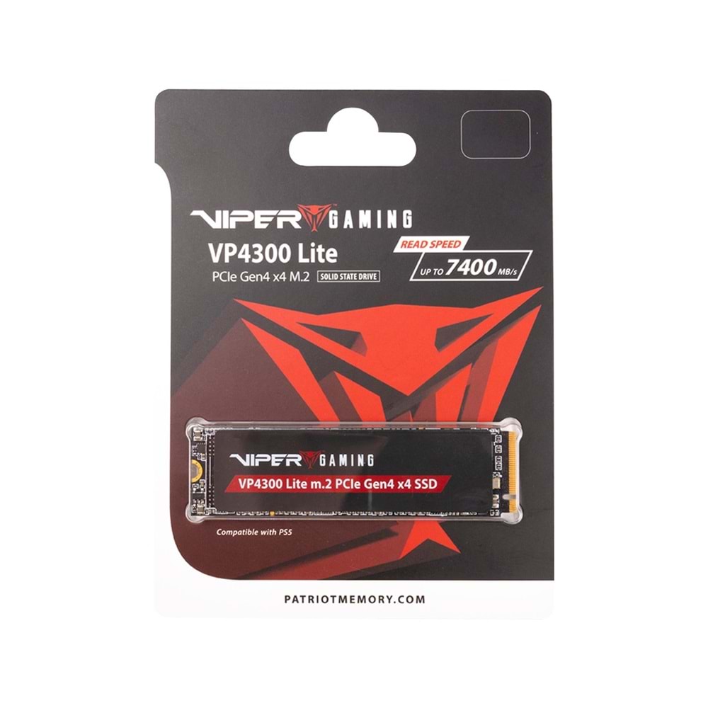 Patriot Viper VP4300 Lite 2TB 7400/6400MB/s Gen4 x4 NVMe M.2 SSD Disk (VP4300L2TBM28H)