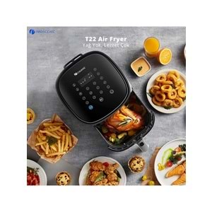 Proscenic T22 Air Fryer 5L Yağsız Fritöz – Geniş Kapasiteli Sessiz ve Dokunmatik Ekranlı Airfryer