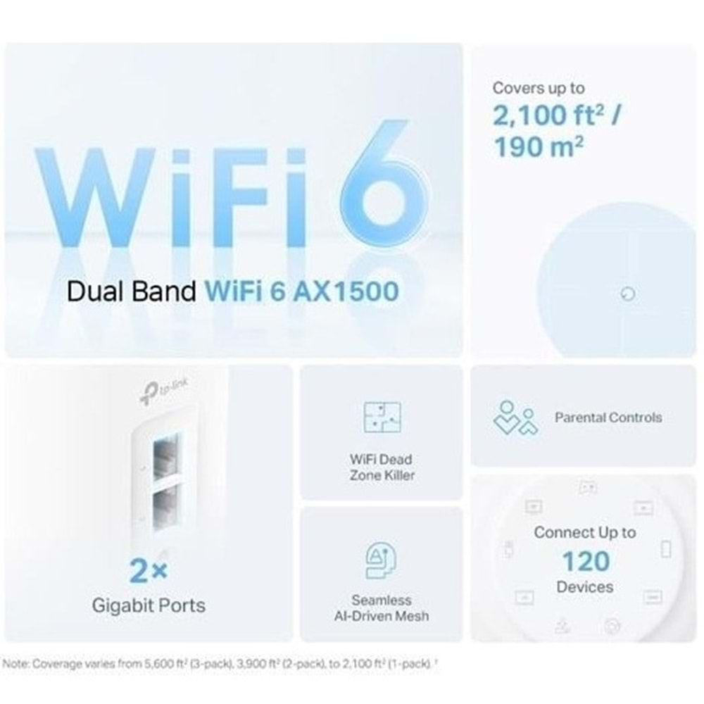 Tp-Link DECO-X10-2P AX1500 Whole Home Mesh Wi-Fi 6 System