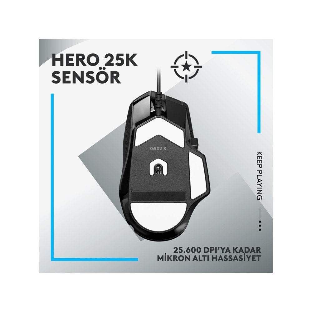 Logitech G G502 X Hero Kablolu Gaming Mouse
