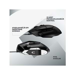 Logitech G G502 X Hero Kablolu Gaming Mouse
