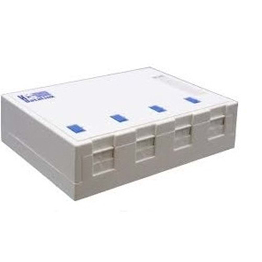 HCS 4 Port Sıva Üstü Boş Priz Kutusu (WMM-00403)