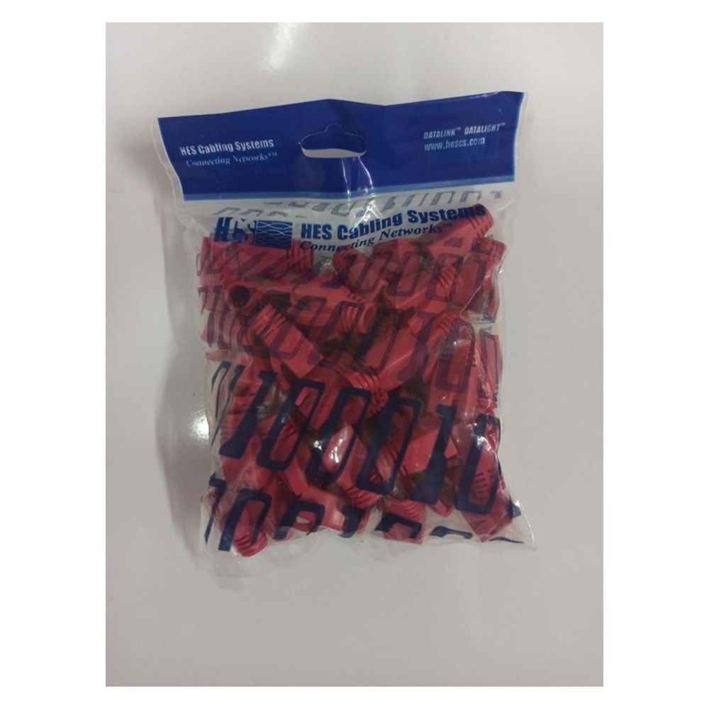 HCS UTP RJ-45 Konnektör Kılıfı Kırmızı