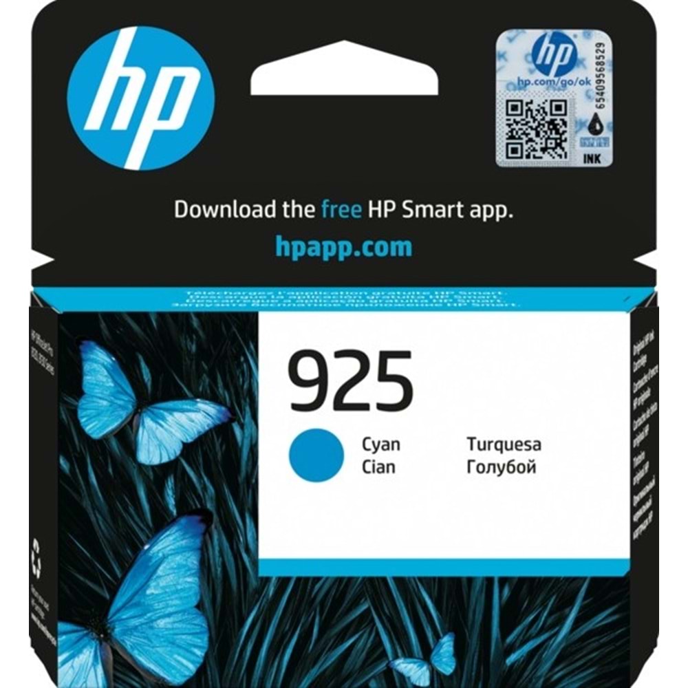 HP 4K0V6PE Mavi Mürekkep Kartuş (925)