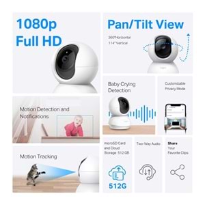 Tp-Link Tapo C200C FHD Wi-Fi Güvenlik Kamerası ( Pan / Tilt )