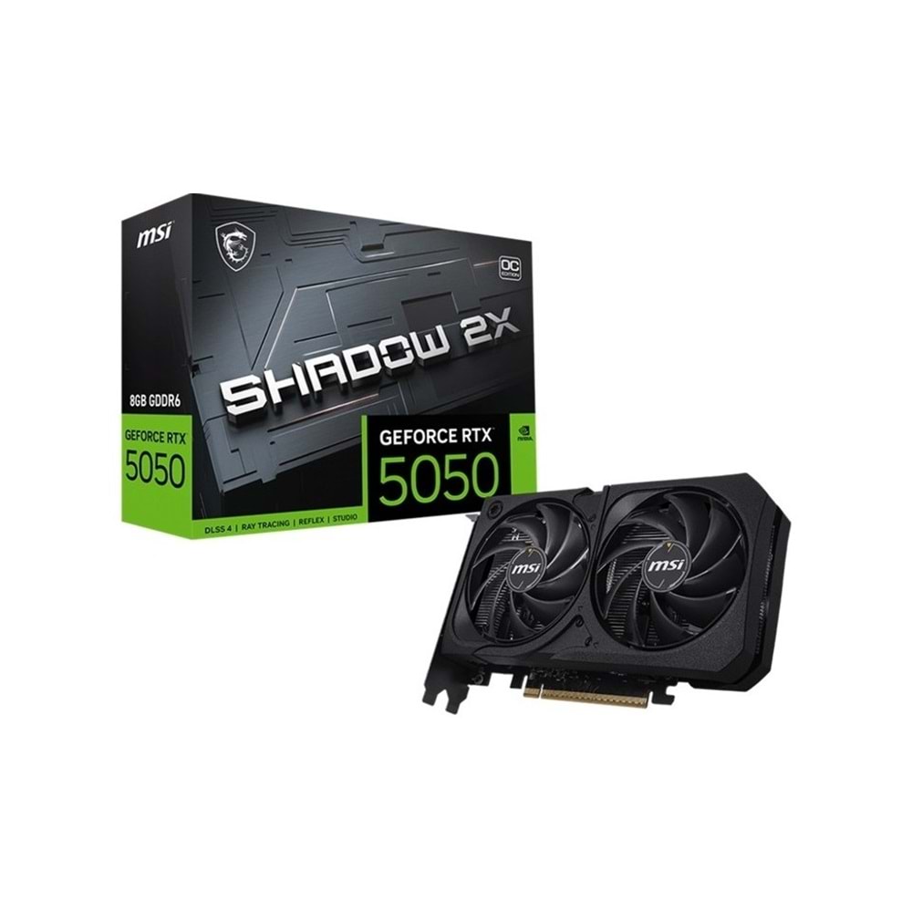 Msi Geforce RTX5050 8G SHADOW 2X OC 8GB GDDR6 128BIT 1XHDMI 3XDP Ekran Kartı