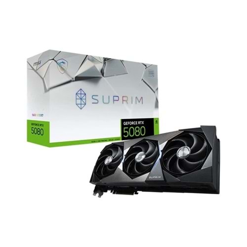 Msi Geforce RTX5080 16G SUPRIM SOC 16GB GDRR7 256BIT 3XDP 1XHDMI Ekran Kartı