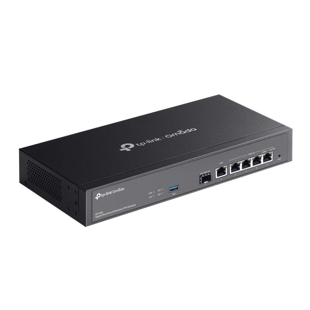 TP-Link OMADA ER7406 GIGABIT 1XSFP WAN/LAN, 1XRJ45 WAN, 4X WAN/LAN Rrackmount VPN Router