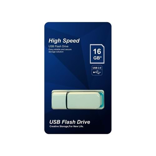 Elba 16GB Plastik Beyaz-Mavi 2.0 USB Flash Bellek