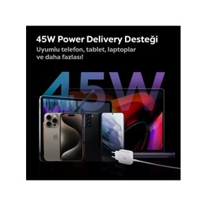 Spigen PowerArc ArcStation Pro ACH02589 45 W Type-C Kablolu Hızlı Şarj Aleti