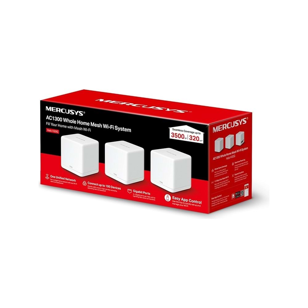Mercusys Halo H30G AC1300 Whole Home Mesh Wi-Fi System