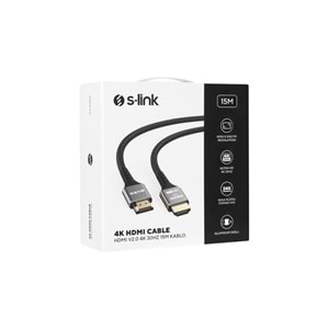 S-link HDMI Kablo Siyah (15m) 4K
