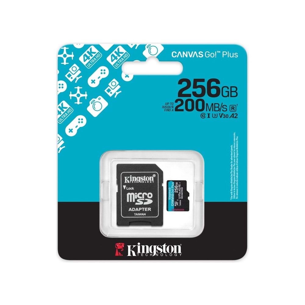Kingston 256GB mSDXC CanvasGo+ 200MB SDCG4/256GB