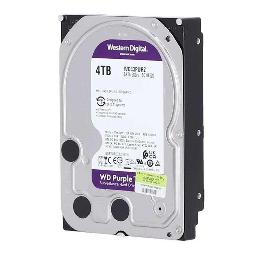 WD Purple 4TB 5400Rpm 128MB -WD44PURZ
