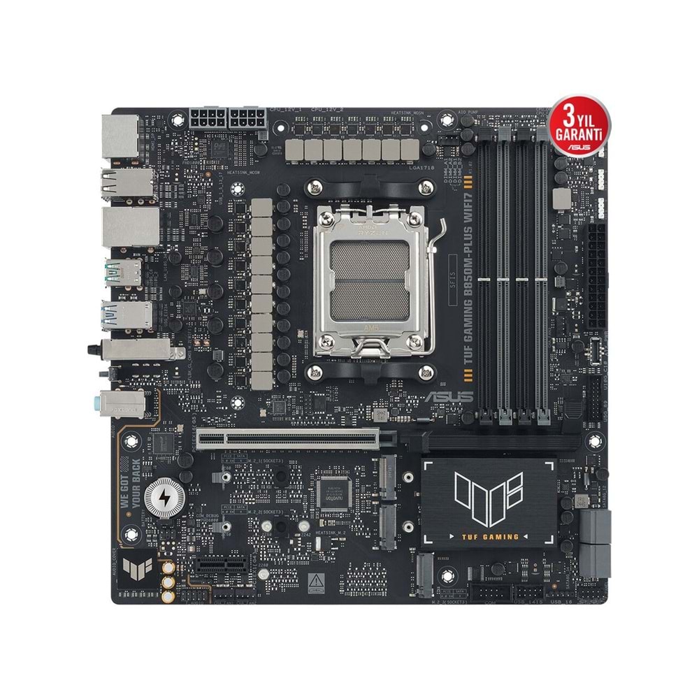 Asus TUF Gaming B850M-PLUS WIFI7 W B850 DDR5 USB3.2 M.2 DP/HDMI PCI 5.0 AM5 Anak